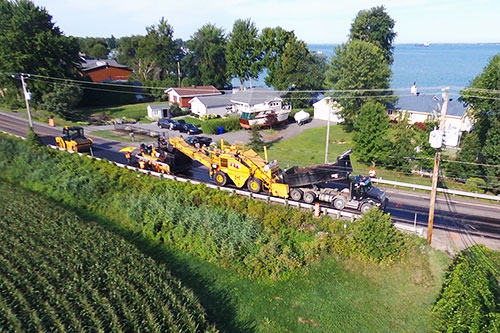 Aperçu des travaux effectués sur la route 132 - Photo fournie par ALI Excavation