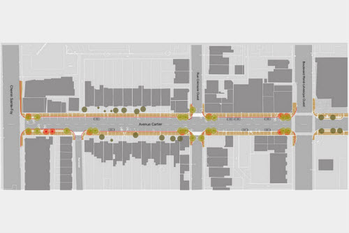 Secteur touché par les travaux - Image fournie par la Ville de Québec