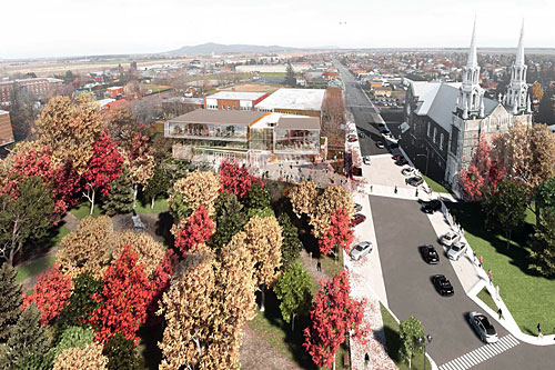 Le lauréat du concours d’architecture sélectionné pour la nouvelle bibliothèque de Marieville. Crédit : Ville de Marieville