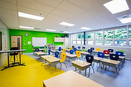 Les travaux ont permis l’ajout de six classes  - Photo de commission scolaire de l'Énergie