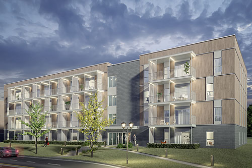 Le Faubourg vient soulager l’offre immobilière à Joliette. Crédit : Groupe Evex