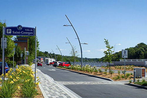 Fin des travaux de réfection du mur de soutènement à Saint-Georges - Photo fournie par la ville de Saint-Georges 