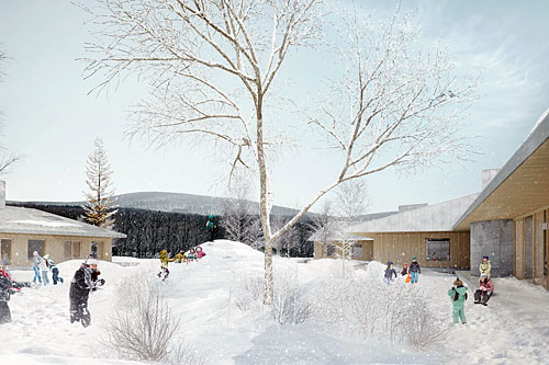 Le projet du Lab-École Shefford récompensé. Crédit : Pelletier de Fontenay + Leclerc architectes