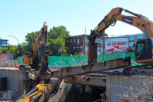 La démolition du pont Jean-Talon, en juillet 2020 - Photo : REM