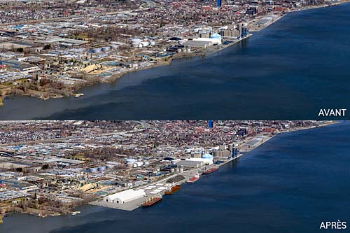 Port de Trois-Rivières : appui financier pour la construction du Terminal 21. Crédit : Port de Trois-Rivières 