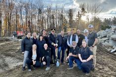 Construction d’une nouvelle caserne de pompiers à Saint-Ubalde. Crédit : Municipalité de Saint-Ubalde