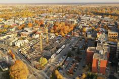 Le futur palais de justice de Saint-Hyacinthe commence à prendre forme. Crédit : SQI