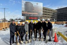 Un immeuble de 205 logements abordables en construction à Québec. Crédit : Cabinet de la ministre responsable de l'Habitation