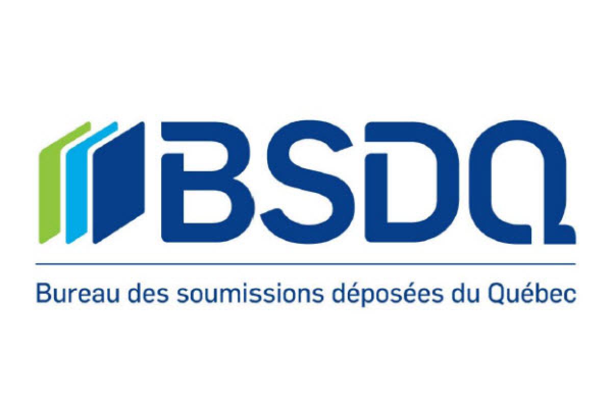 Nouveau logo du Bureau des soumissions déposées du Québec (BDSQ)