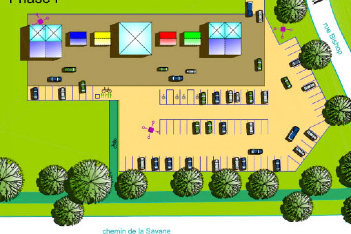 Plan de la phase 1 du marché public de Longueuil.