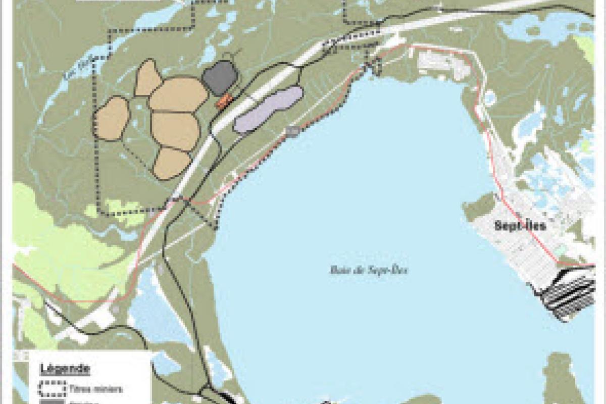 Plan de localisation du projet de Mine Arnaud. Source : Mine Arnaud