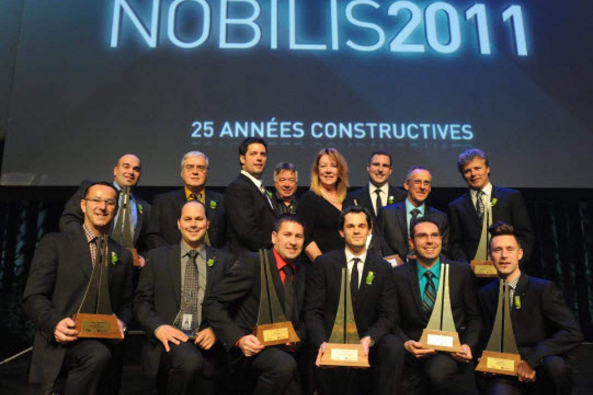 Les lauréats des prix Nobilis 2011 lors du 25e Gala Nobilis, le 17 novembre 2011