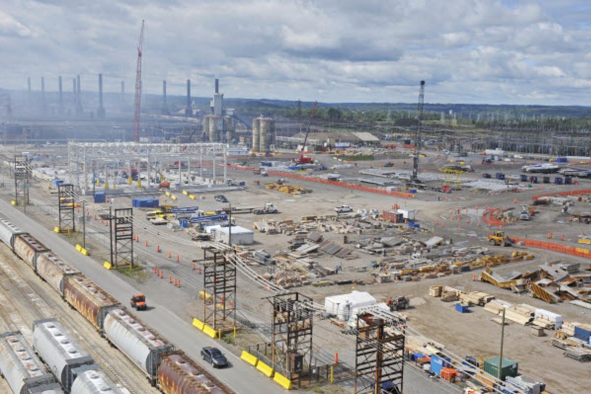 Les 1ères fondations des bâtiments ont été coulées – Crédit : Rio Tinto Alcan