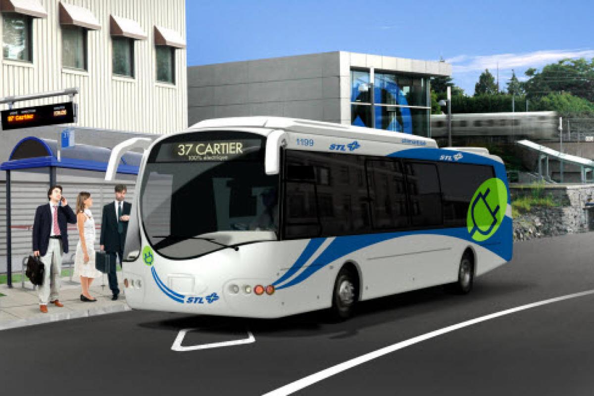 Design de l'autobus électrique de la Société de transport de Laval.