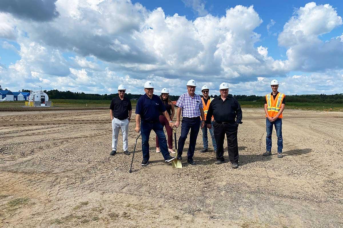 Début des travaux à l’aéroport de Mont-Laurier. Crédit : Ville de Mont-Laurier