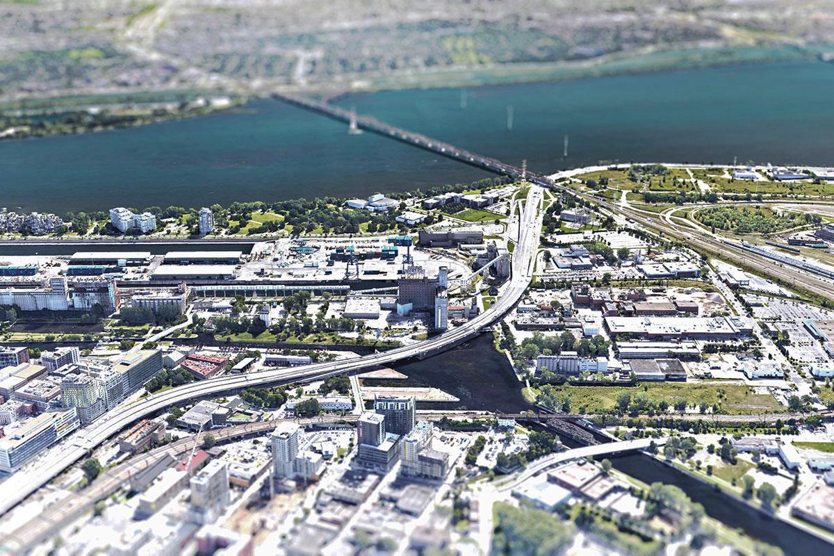 Le secteur Bridge-Bonaventure, à Montréal - Image : Groupe CNW/Office de consultation publique de Montréal