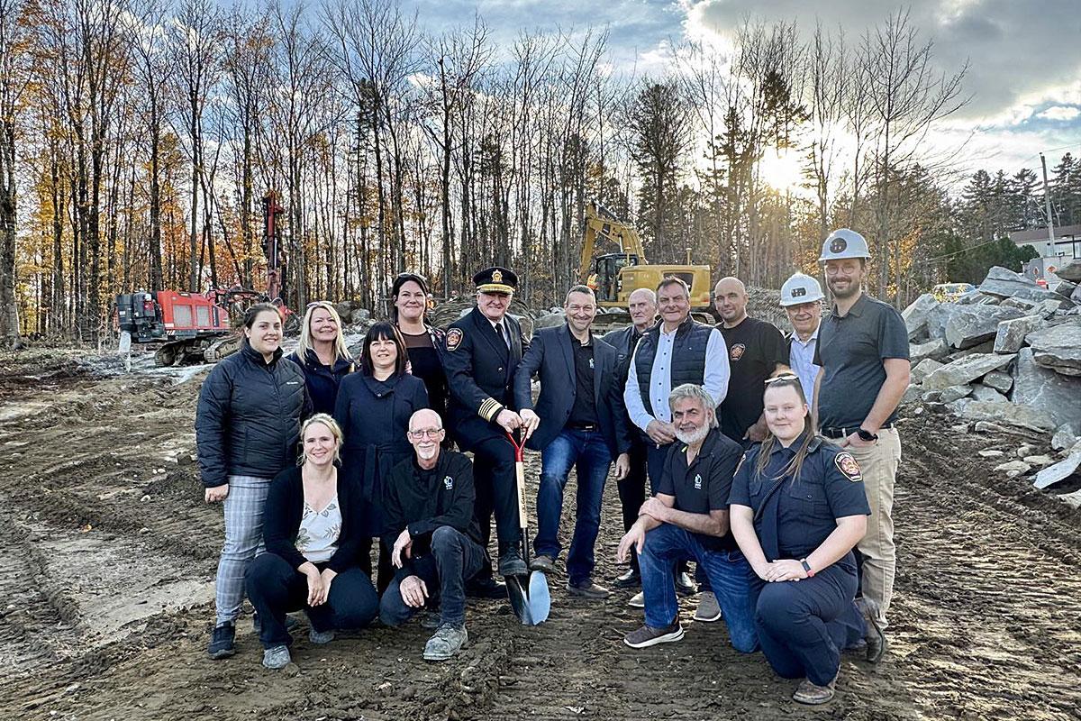 Construction d’une nouvelle caserne de pompiers à Saint-Ubalde. Crédit : Municipalité de Saint-Ubalde