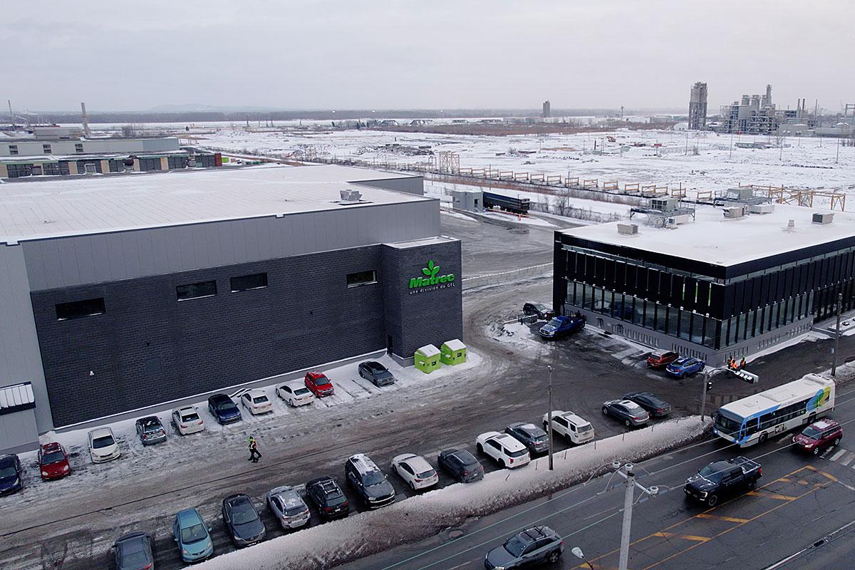 Inauguration d’un nouveau centre de tri dans l'est de Montréal. Crédit : Matrec