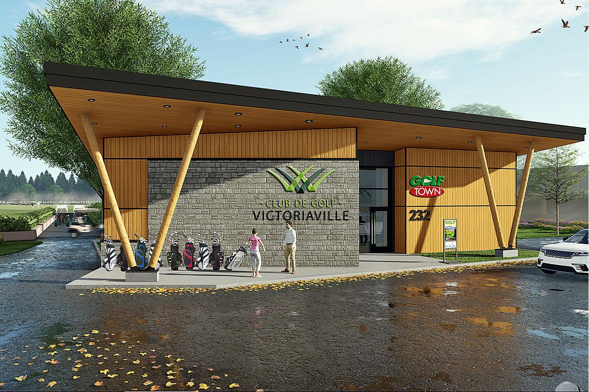 Le Club de golf Victoriaville entame la construction d’un nouveau bâtiment. Crédit : Lemay Côté architectes