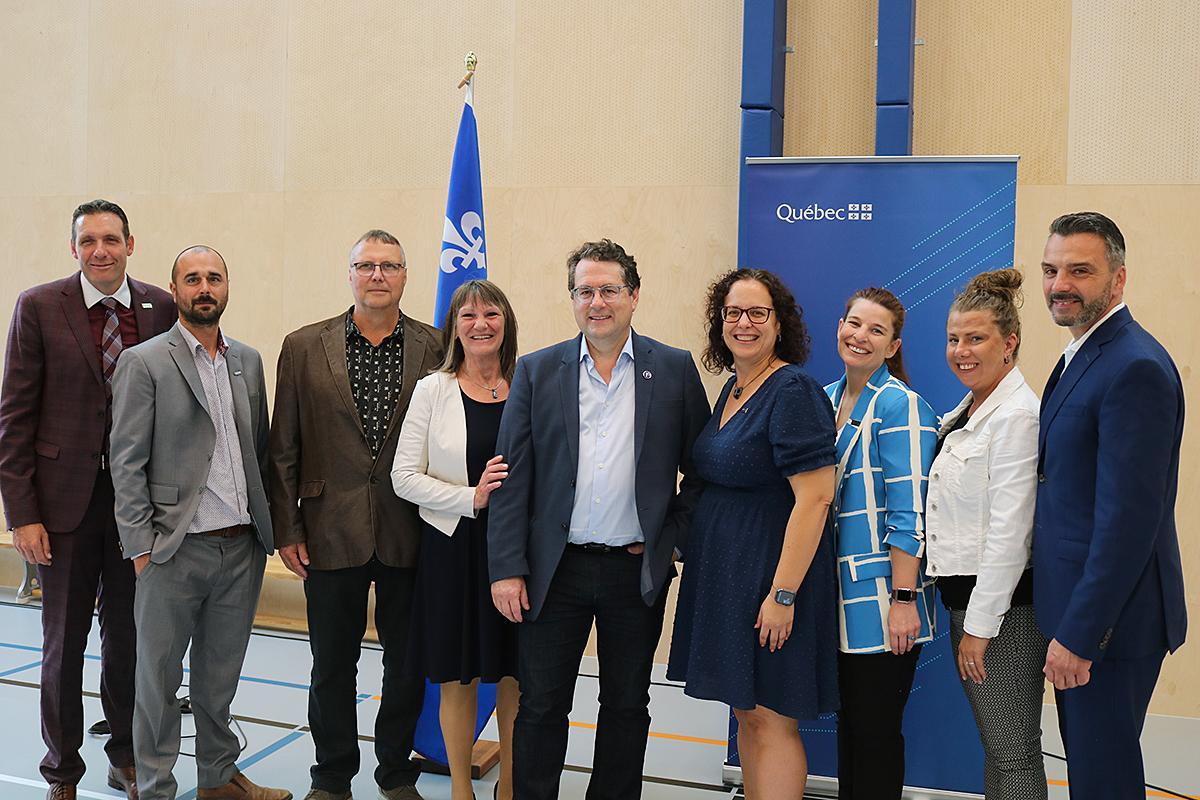 Inauguration de l’école primaire des 2 Rivières à Saint-Lucien. Crédit : Centre de services scolaire des Chênes