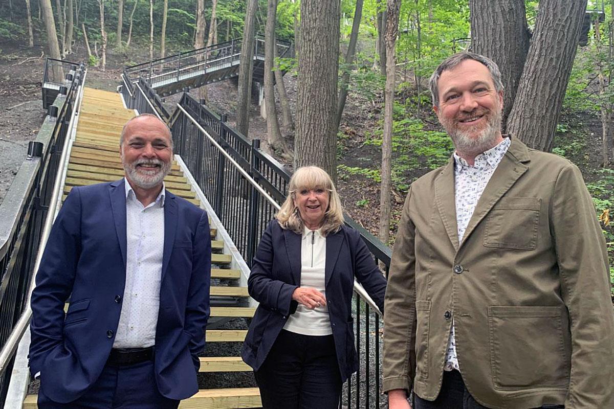 Ville de Québec : l’escalier du Bois-de-Coulonge complété. Crédit : Commission de la capitale nationale du Québec