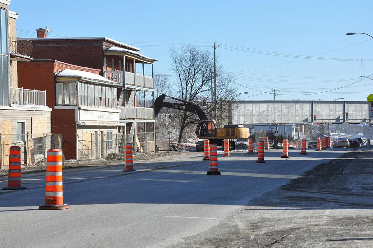 Aperçu du chantier - Image : Ville de Sherbrooke