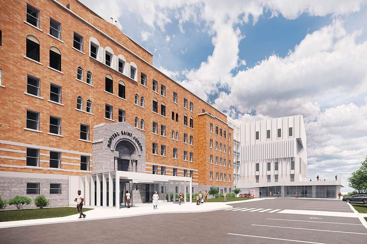 Hôpital de Lachine : le projet d’agrandissement franchit une nouvelle étape. Crédit : Société québécoise des infrastructures/CUSM