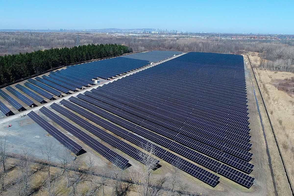 La centrale Gabrielle-Bodis, située à La Prairie, avril 2021. Crédit : Hydro-Québec