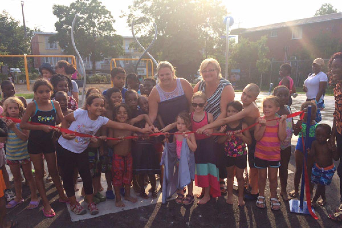 Inauguration des jeux d’eau au parc Ménard