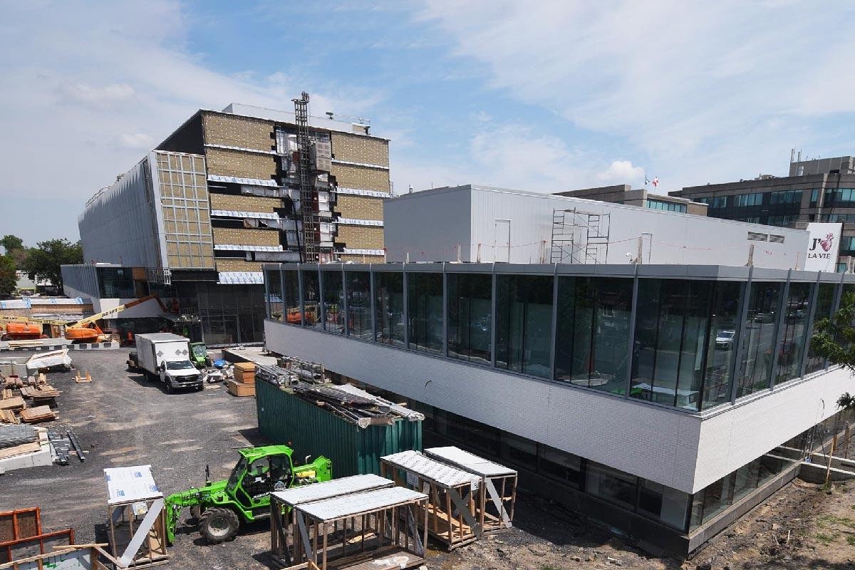 Avancement des travaux à l’Institut de cardiologie de Montréal. Crédit : Société québécoise des infrastructures.