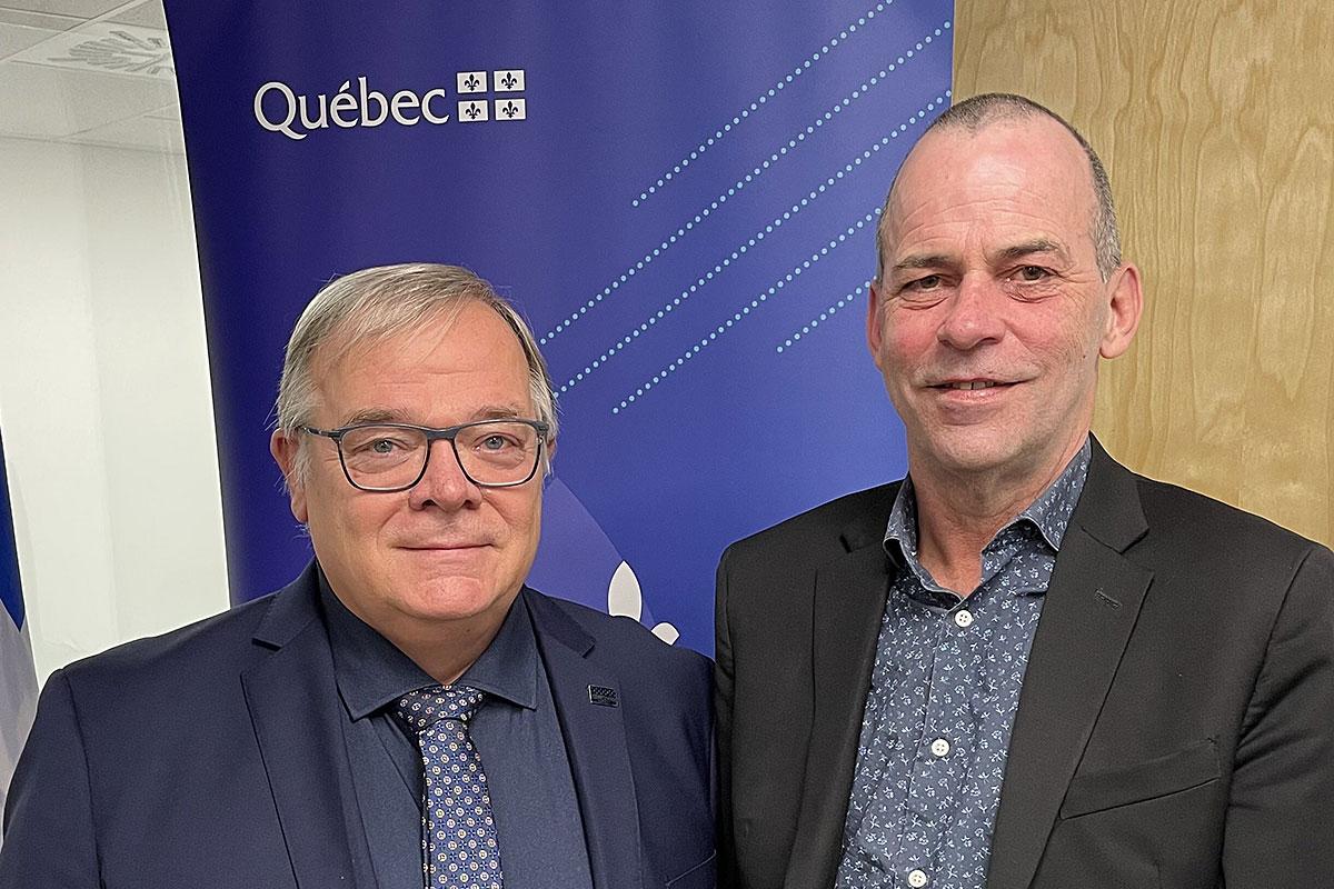 Des travaux d'infrastructures d'eau à Saint-Joseph-de-Beauce. Crédit : Cabinet de la ministre des Affaires municipales