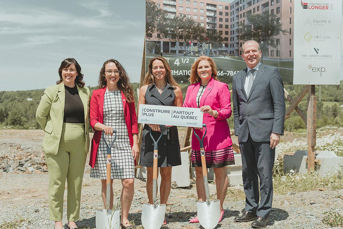 Création de 116 logements et mise en chantier de 134 autres à Sherbrooke. Crédit : Construction Longer