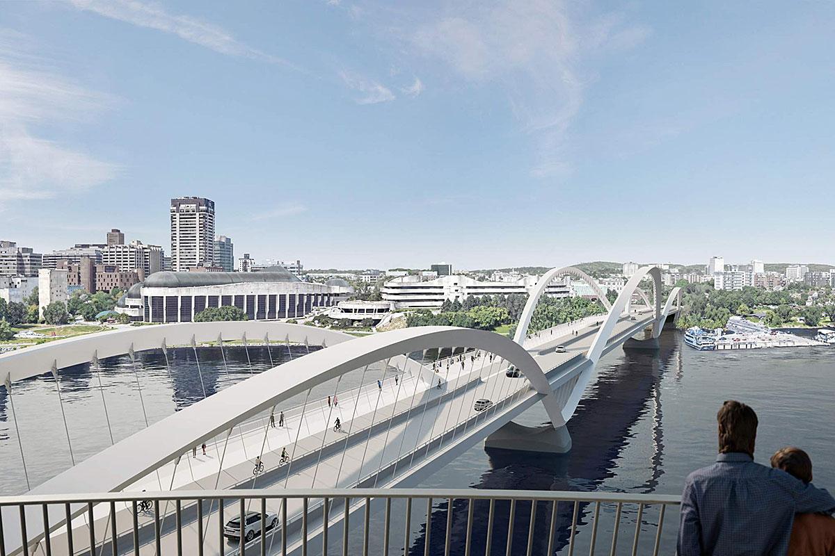 Une nouvelle étape franchie pour le remplacement du pont Alexandra. Crédit : Commission de la capitale nationale