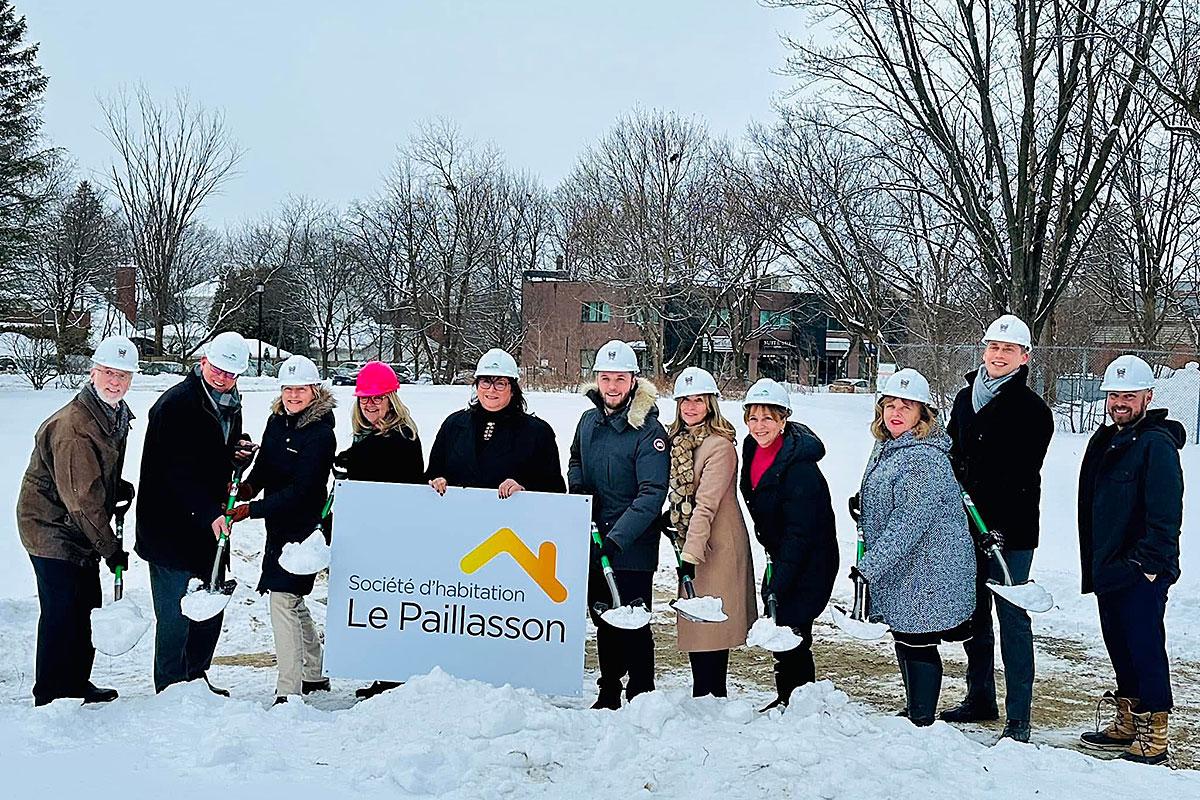 Construction de 28 logements abordables à Saint-Bruno-de-Montarville. Crédit : SHQ