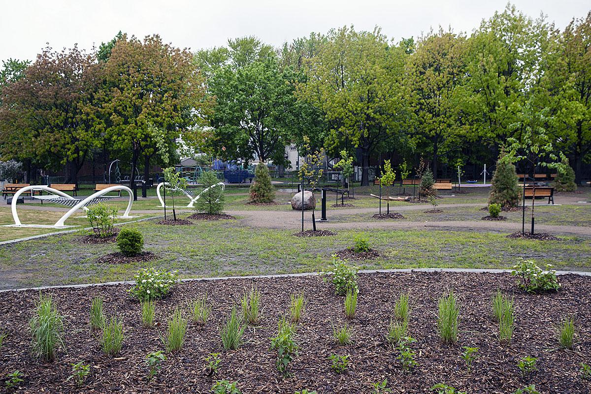 De nouveaux aménagements au parc du Lac-à-la-Loutre. Crédit : Ville de Montréal