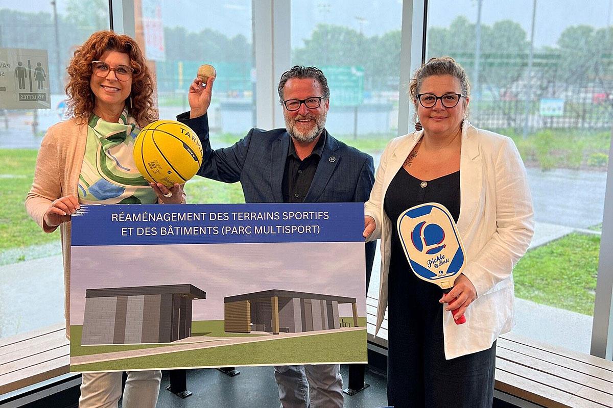 Nicolet reçoit 1,9 M$ pour le réaménagement du parc multisport. Crédit : Ville de Nicolet