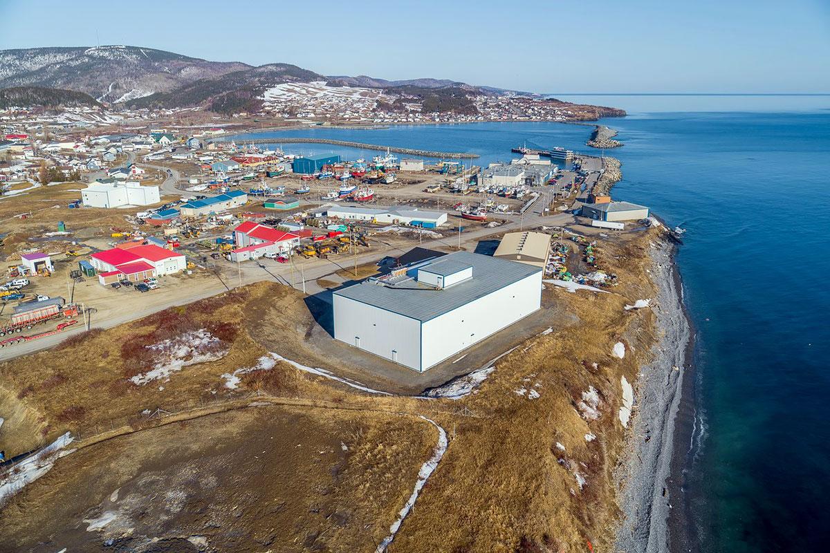 Projet de l’entrepôt frigorifique Pêcheries Marinard. Photo : Courtoisie, photo de Jonathan Desjarlais