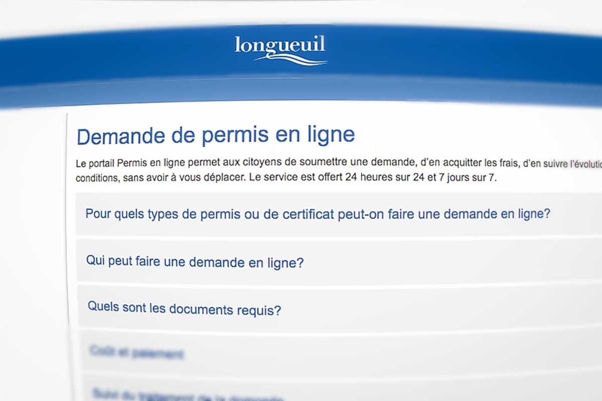 Longueuil : l’application Permis en ligne est une réussite