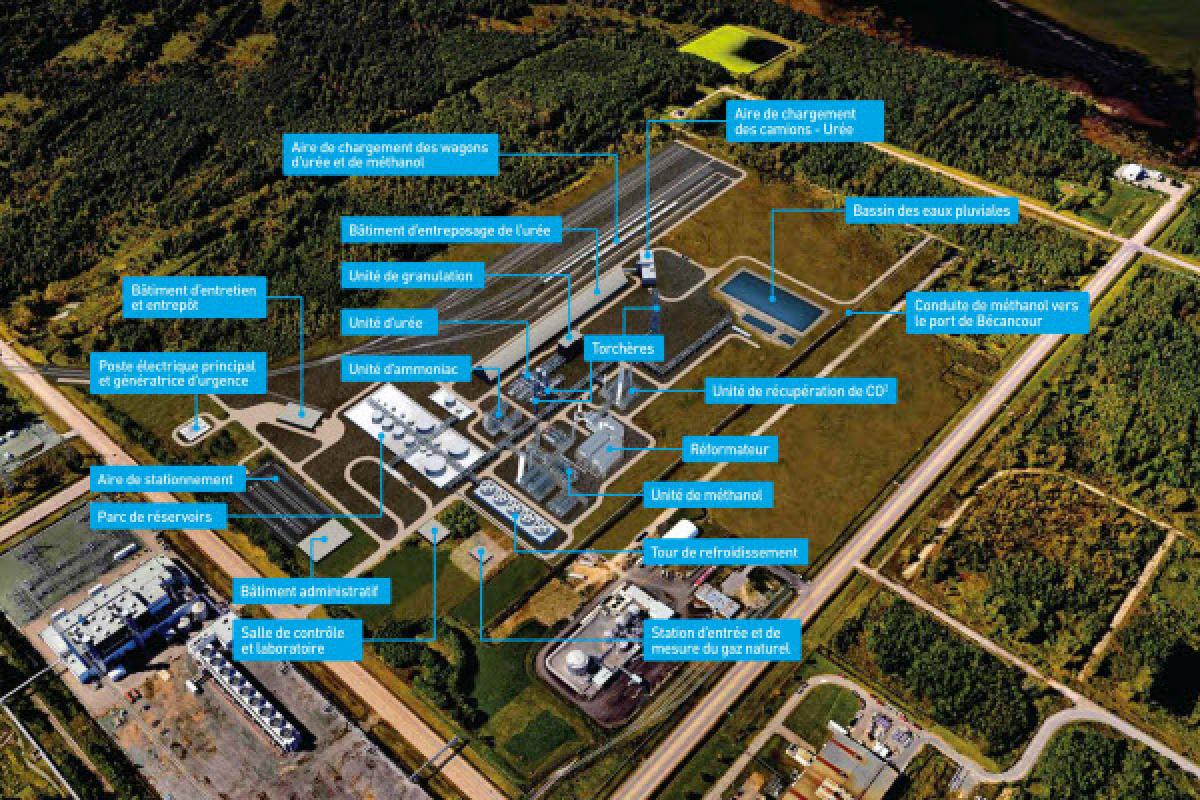 Une usine de production d’urée et de méthanol veut s’implanter à Bécancour