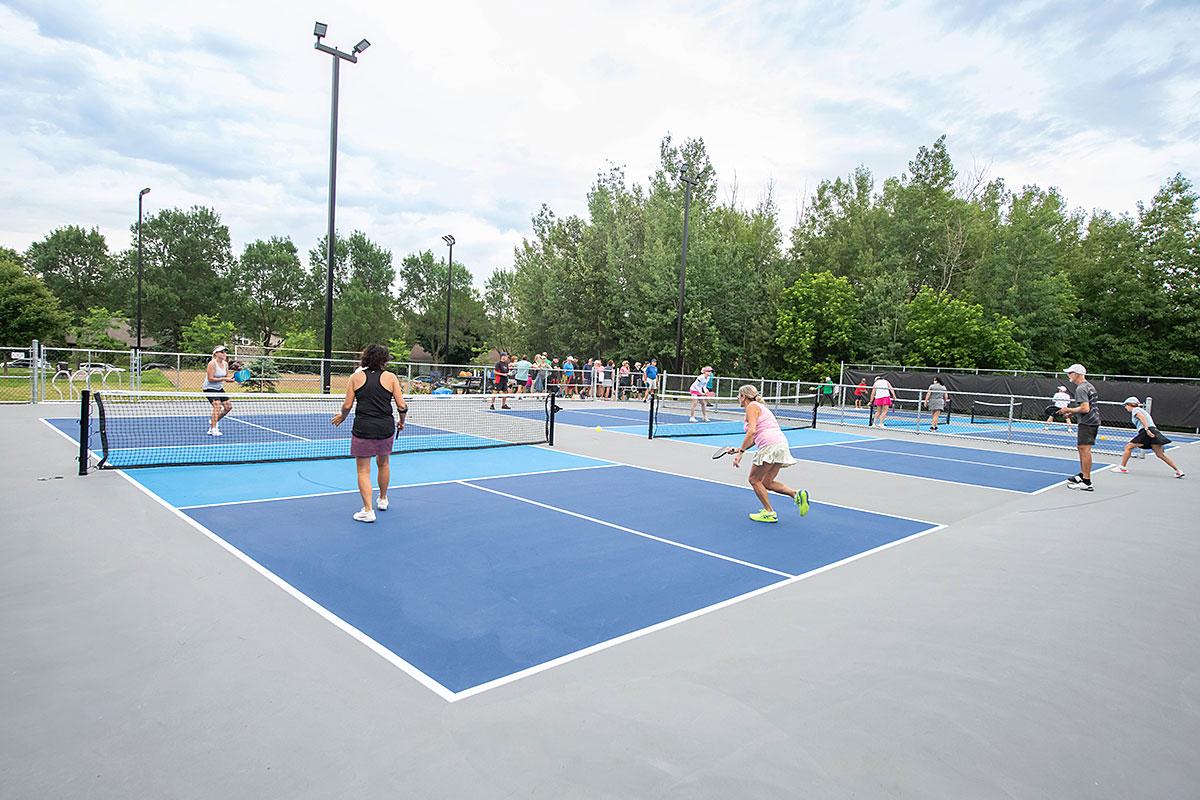 De nouveaux terrains extérieurs de pickleball à Québec. Crédit : Ville de Québec