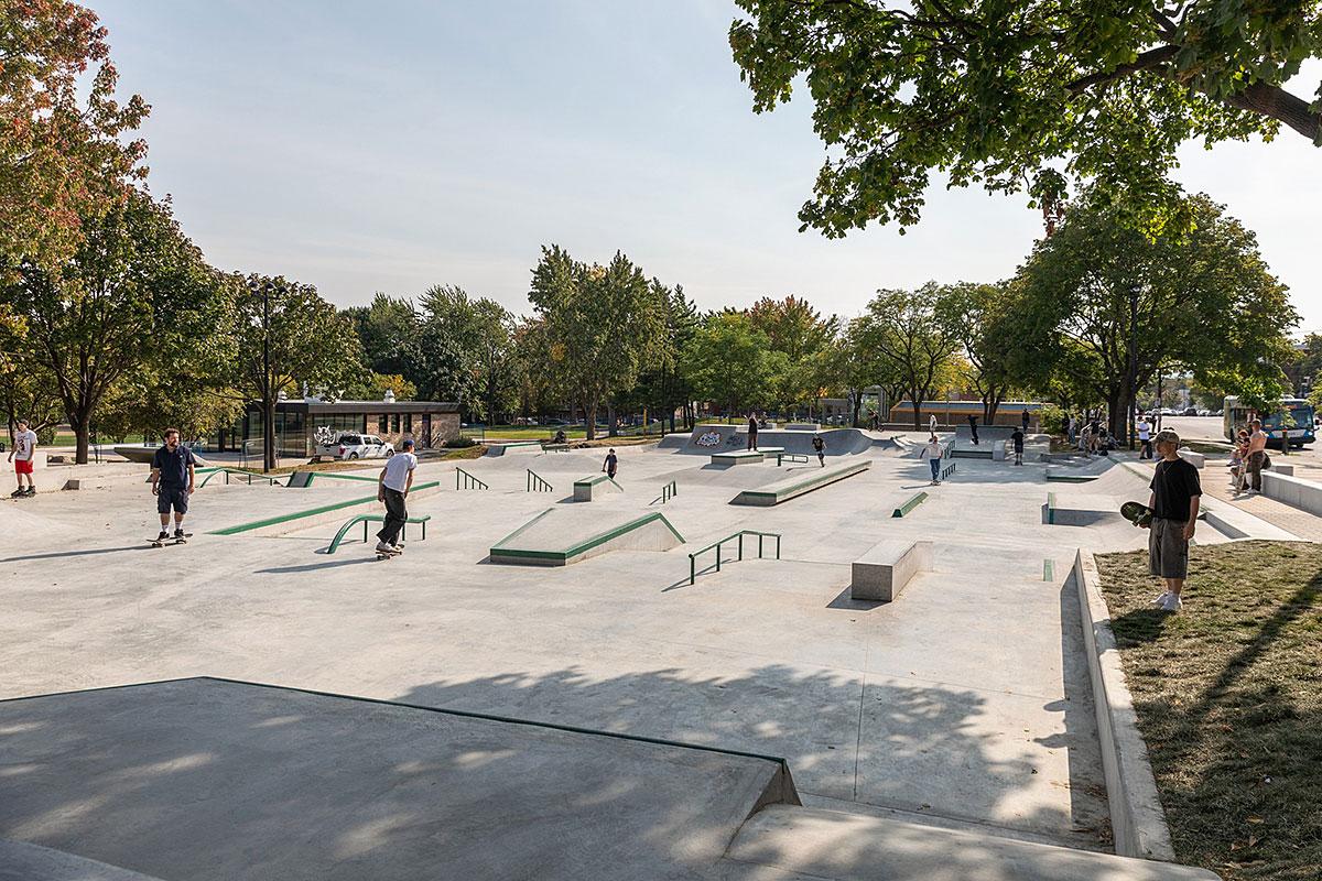 Le planchodrome du parc Raymond-Préfontaine inauguré. Crédit : Ville de Montréal