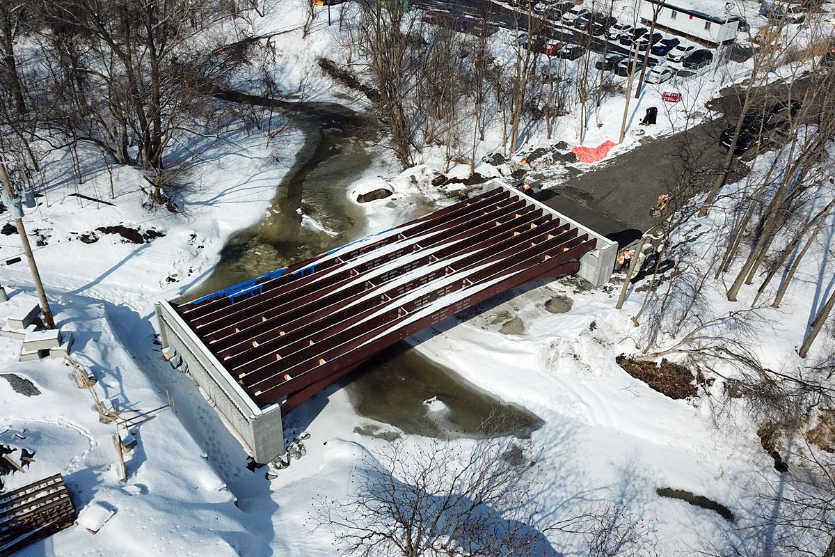 Mise en chantier du pont commémoratif du 275e anniversaire de Saint-Constant. Crédit : Ville de Saint-Constant