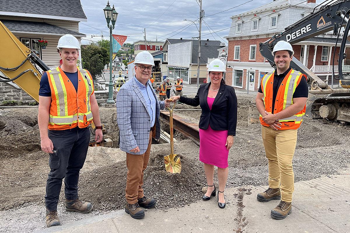 Travaux d'infrastructures d'eau à Rivière-du-Loup. Crédit : Ville de Rivière-du-Loup