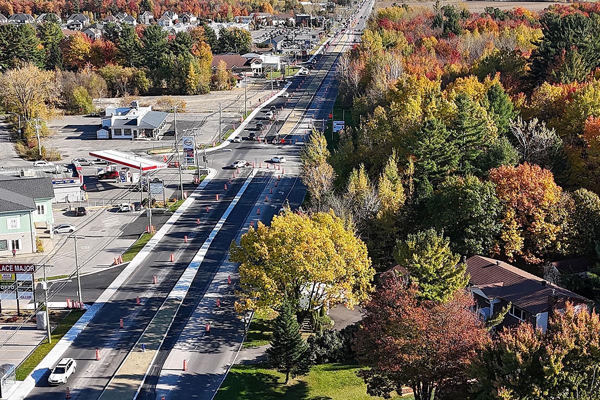 L'élargissement de la route 337 à Terrebonne est terminé. Crédit : MTMD