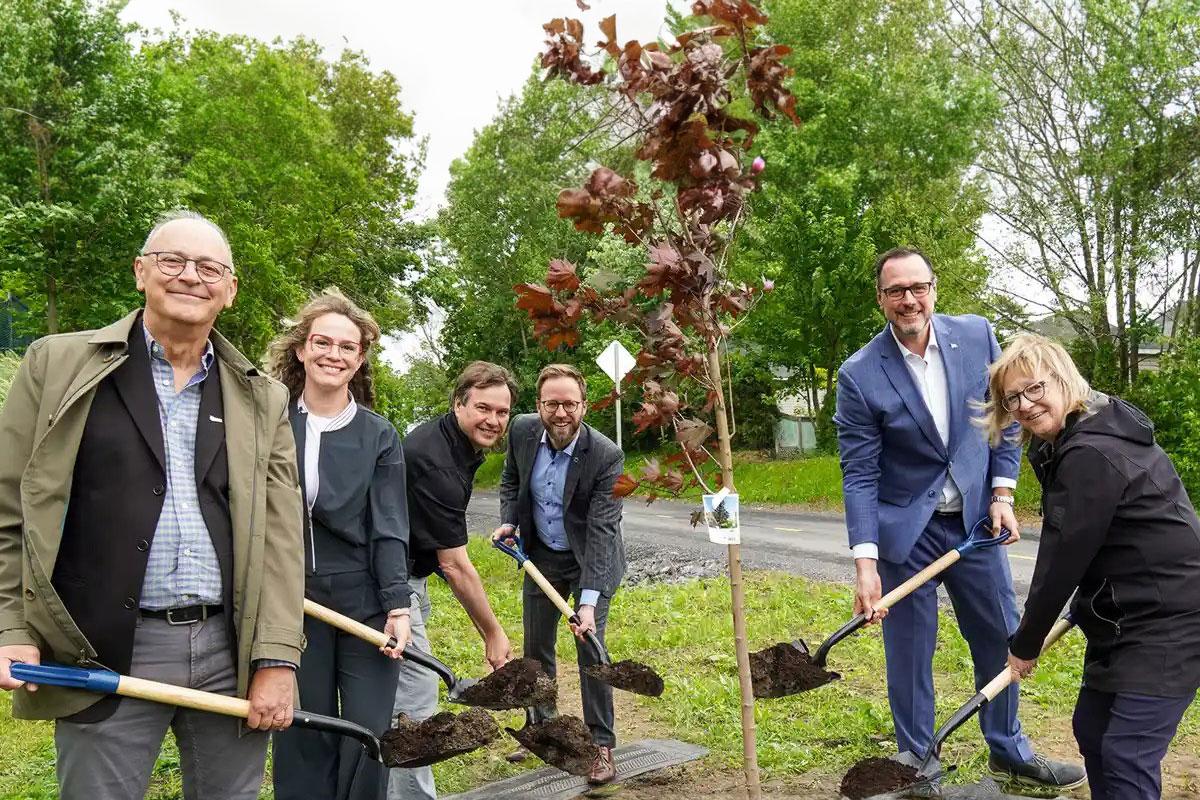 Inauguration du prolongement du parc régional linéaire La Route des Champs. Crédit : Communauté métropolitaine de Montréal