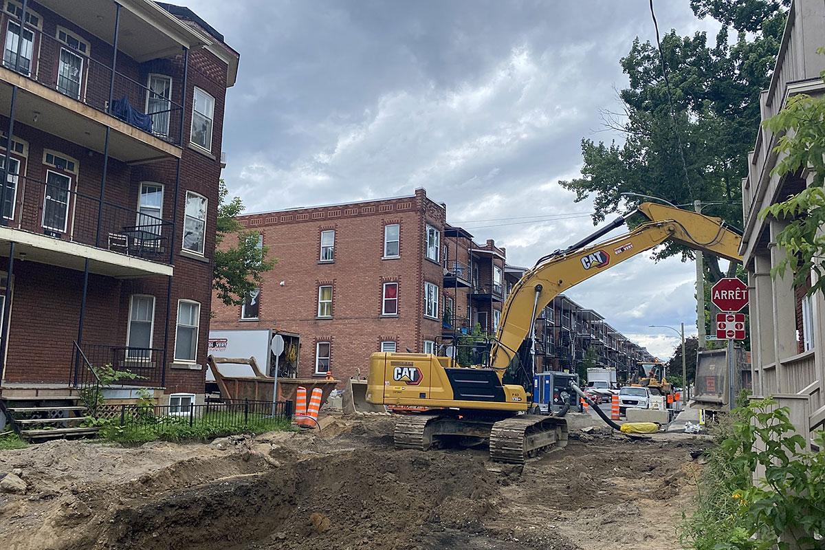 Gestion de l'eau au centre-ville de Trois-Rivières : les travaux progressent. Crédit : Ville de Trois-Rivières