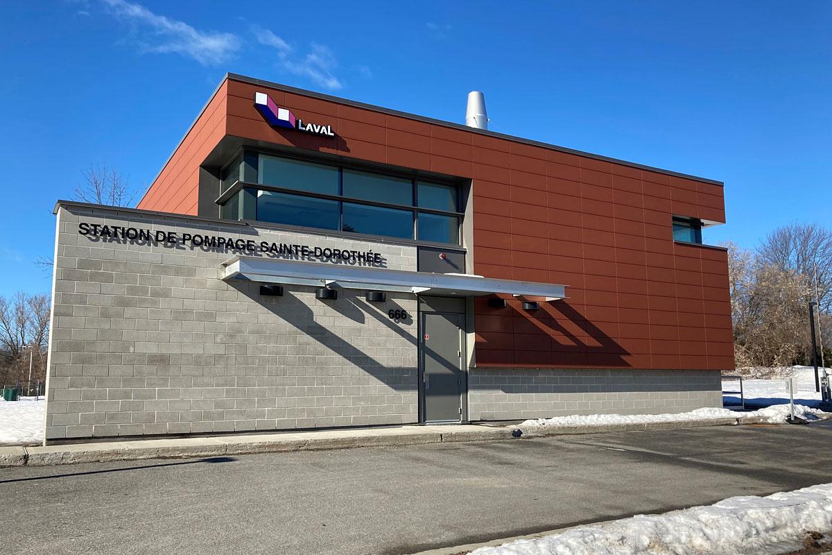 Mise en service complète de la station de pompage Sainte-Dorothée. Crédit : Ville de Laval