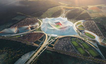 Le Grand Stade Hassan II révolutionne l’architecture sportive. Crédit : Oualalou + Choi