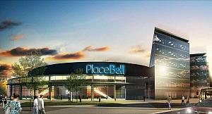 Plans préliminaires de la future Place Bell, à Laval.