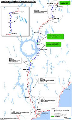 Plan d'amélioration de la route 389